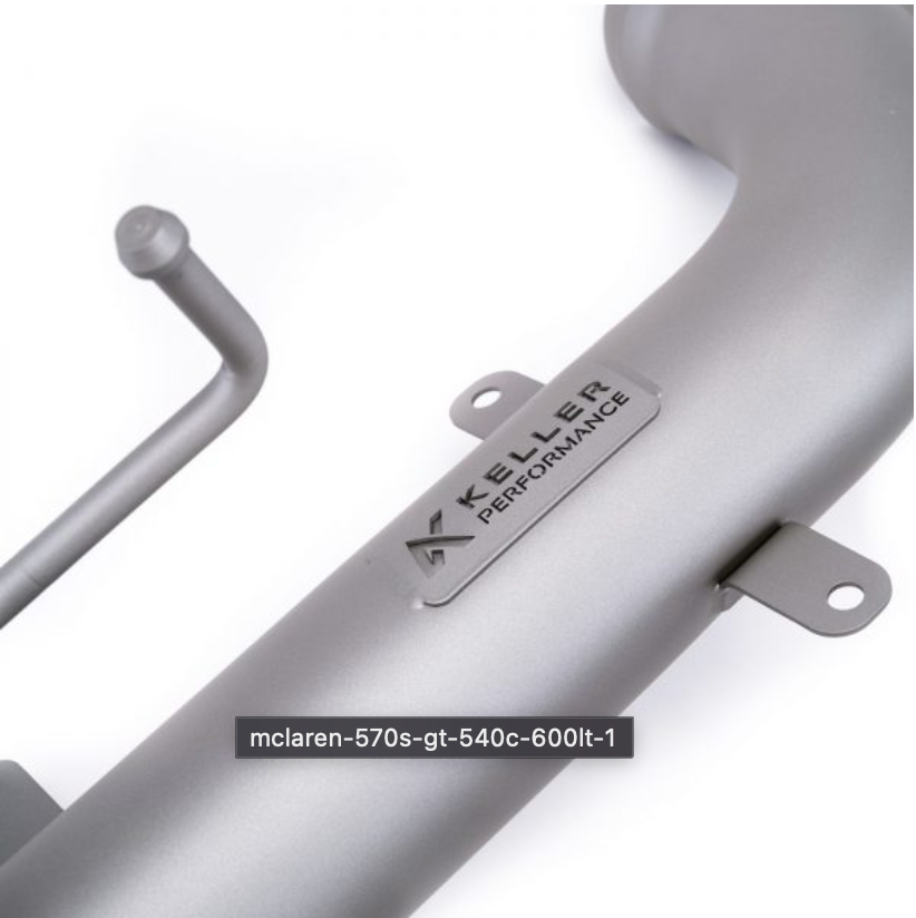 Keller Performance Mclaren 570S/GT 540C 600LT Titanium Cerakote Race Downpipes