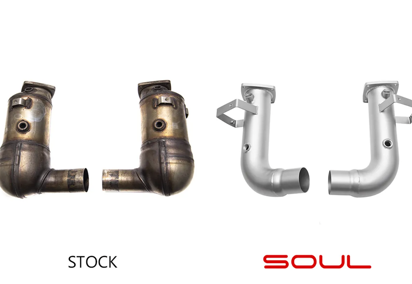 SOUL 991.2 Carrera Base / S Cat Bypass Pipes [NON PSE]